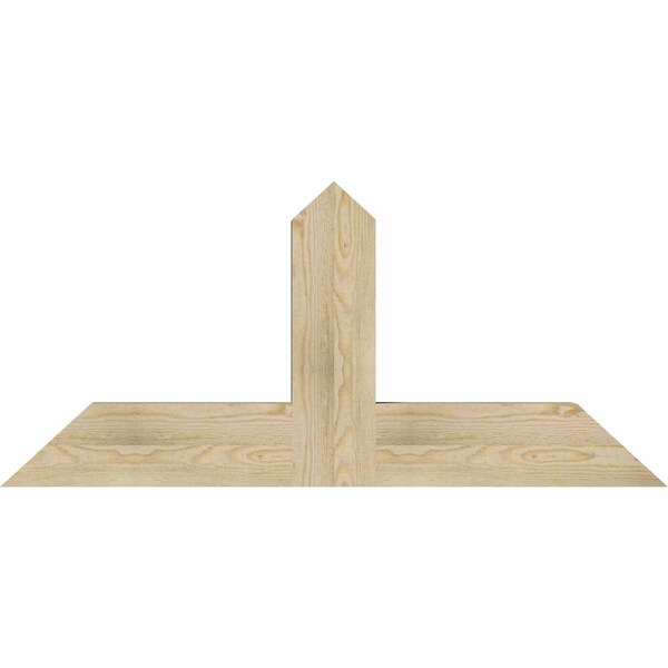 Ekena Millwork Portland Rough Sawn Timber Gable Bracket, Douglas Fir, 48"W x 22"H x 4"D x 6"F, 11/12 Pitch GBW048X22X0406POR00RDF - main